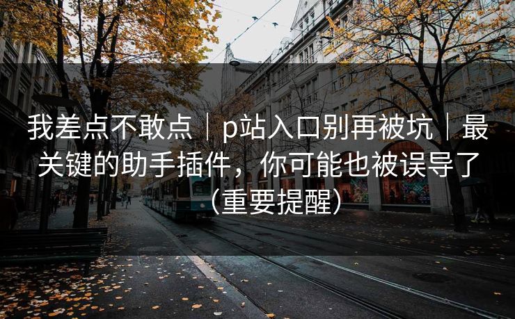 我差点不敢点｜p站入口别再被坑｜最关键的助手插件，你可能也被误导了（重要提醒）